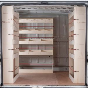 Fiat Ducato MWB L2 2006- Double Rear and Bulkhead Plywood Racking (Triple Pack)