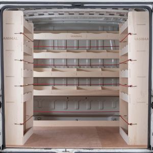 Fiat Ducato SWB Double Rear and Full-Length Bulkhead Ply Racking and Shelving Units (Triple Pack)