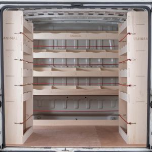 Fiat Ducato MWB L2 2006- Double Rear and Full-Length Bulkhead Ply Racking and Shelving Units (Triple Pack)