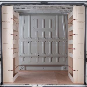 Peugeot Boxer MWB L2 2006- NS and OS Double Rear Plywood Racking and Shelving Units (Pair)