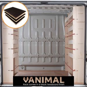 Fiat Ducato 2006- SWB Hexaboard Triple Van Racking with x3 Toolbox Shelves