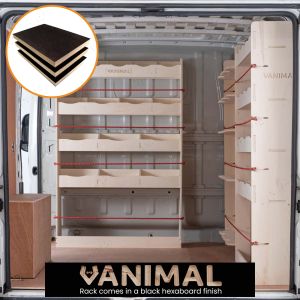 Peugeot Boxer 2006- SWB Hexaboard Driver Side with Festool Shelves & Bulkhead