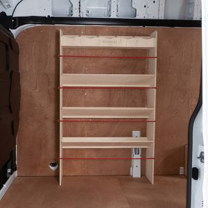 VW Crafter MWB 2017- OS Front Toolbox Racking - 3 Angled Shelves