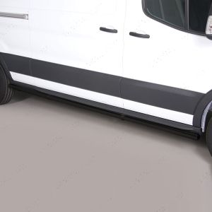 Ford Transit fitted with black side bars