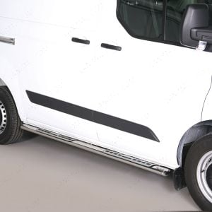 Ford Transit Custom 2012-2023 SWB Polished Side Bars with Side Steps