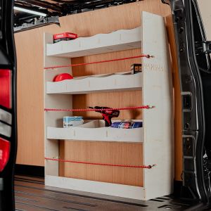 Rear van view of the Renault Trafic 2001-2014 LWB OS Rear Racking