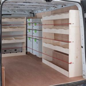 Renault Trafic L2 Full Driver Side Ply Racking with Front Festool and Bulkhead (Triple Pack)