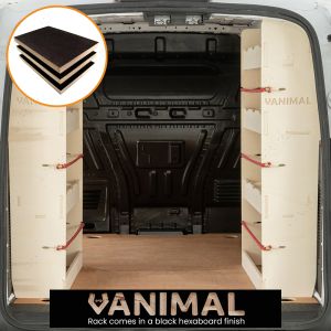Ford Transit Connect 2014- LWB Hexaboard NS and OS Double Rear Van Racking System (Pair)