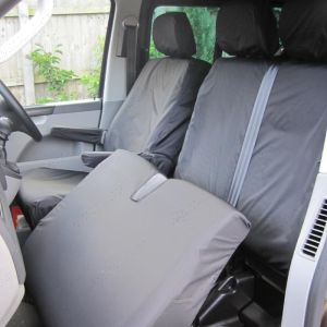 VW Transporter 2003- T5 T6 Tailored Waterproof Front Seat Covers (Driver Side and Twin Passenger Seats)