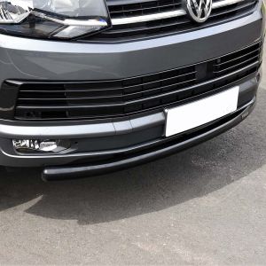 Close-up view of the VW Transporter T5 & T6 models Black Front Spoiler Bar