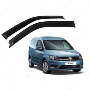 Set of 2 Adhesive Wind Deflectors for the VW Caddy (2015-2019) 