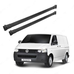 VW Transporter T5 T6 SWB Black Alloy Roof Rails Vanimal