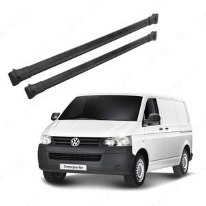 VW Transporter T5 T5.1 T6 T6.1 2003- Black Alloy Cross Bars