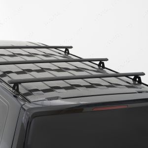 VW Transporter T6 Black Alloy Cross Bars - Vanimal