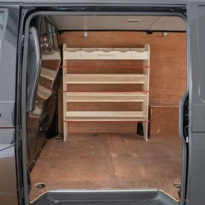 VW Transporter T5 T5.1 L1 Front 3+1 Toolbox Ply Toolbox Shelving and Racking Side Door View