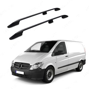 Mercedes Vito W639 & W447 2003- MWB Black Alloy Roof Rails