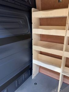 Nissan Interstar 2025 premium plywood front infill mini racking with 4 shelves
