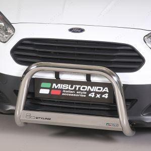 Close-up view of the Ford Transit Courier 2014-2018 Polished Front A-Bar