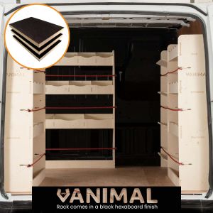 Ford Transit 2001-2013 SWB Hexaboard Rear, Toolbox & Bulkhead Racking (4-Pack)