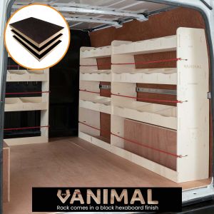 Ford Transit 2001-2013 SWB Hexaboard Driver Side + Bulkhead Van Racking