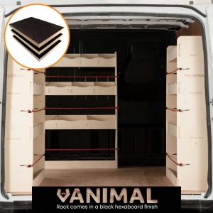 Ford Transit 2001-2013 SWB Hexaboard Rear Pair & Bulkhead Van Racking