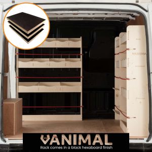 Ford Transit 2001-2013 SWB Hexaboard Driver Side inc Toolbox & Bulkhead Racking