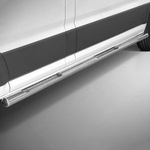 VW Crafter 2017- LWB Checker Stainless Steel Side Bars