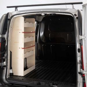 Side angle view of Nissan NV250 L1 SWB NS Racking Unit