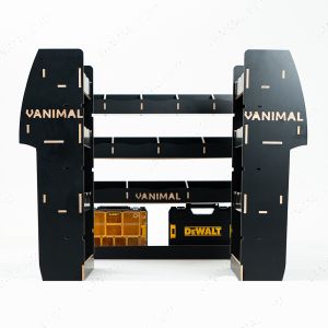 Mercedes Citan 2012-2021 LWB Hexaboard Double Rear and Full-Width Bulkhead Van Racking (3-Pack)
