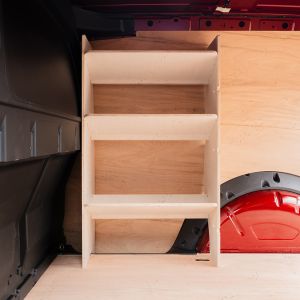 Side van view of the Ford Transit Connect SWB 2024- OS Front Toolbox Van Racking