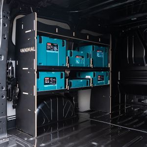 Ford Transit Custom 2023- LWB Hexaboard NS Rear MakPac Toolbox Van Racking