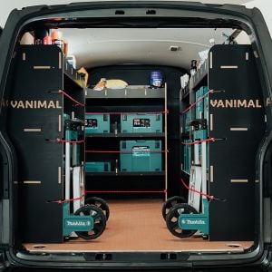 Hexaboard MakPac/Toolbox Full Van Racking (4-Pack) fitted in the Peugeot Expert 2016- SWB 