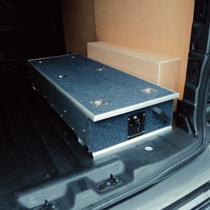 Side angle view of the large Titan Single Storage Drawer System