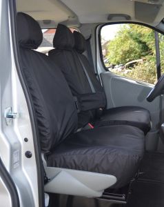 Nissan Primastar 2002-2006 Tailored Waterproof Front Seat Covers (Driver Side with Armrest and Twin Passenger Seats)
