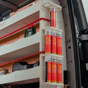 9 Silicone Tube Holder attached to Racking Unit