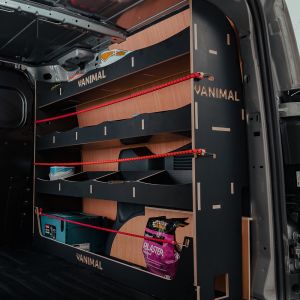 Nissan Townstar 2022 L2 full OS van racking in black hexaboard finish