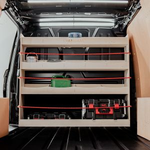 Ford Transit Custom Full-Width Bulkhead Racking in Van