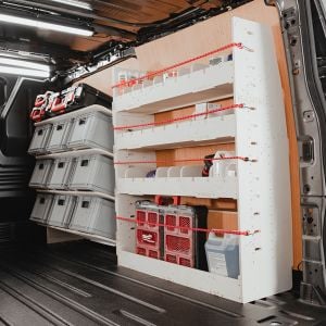 Ford Transit Custom SWB 2023- Ajustable Driver Side Van Racking and Toolbox Shelving