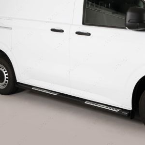 VW Transporter T7 2025- SWB Black Side Bars with Side Steps