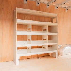 Side van angle view of the MAN TGE 2017- Front Ulti-Rack Van Racking