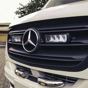 Lazer Lamps Triple-R 750 LED Grille Integration Kit fitted on the Mercedes Sprinter (2018-)