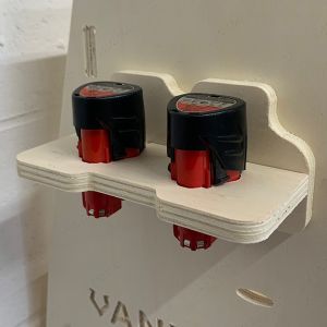 Plywood Milwaukee M12 Universal Battery Holder