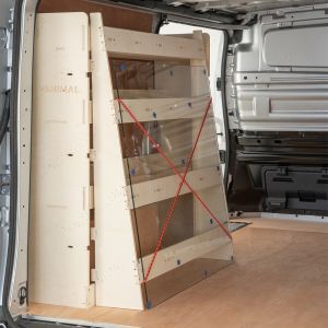 Plywood Universal Glass Rack - 1100W 1193H