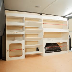 Side angle van view of the Citroen Dispatch 2016- Driver Side Ulti-Rack Van Racking V2 