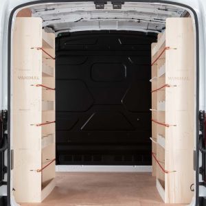 Nissan Interstar 2025 premium plywood triple racking system with toolbox shelves
