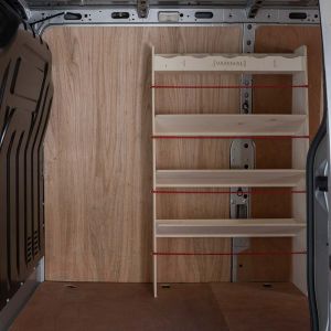 Side van view of Vauxhall Movano 2010-2021 Front Toolbox Racking Unit