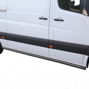 Mercedes Sprinter 2018- MWB Black Stainless Steel Side Bars
