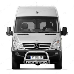Mercedes Sprinter 2006-2018 Polished Front A-Bar with Axle Plate