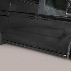 Ford Transit Custom 2023- LWB Black Stainless Steel Side Bars