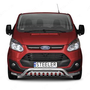 Ford Transit Custom 2012-2018 Polished Spoiler Bar with Axle Plate